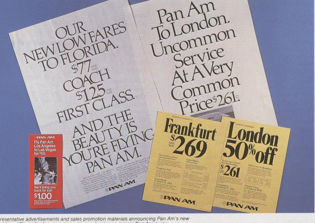 1981 Copies of Pan Am newspaper ads.